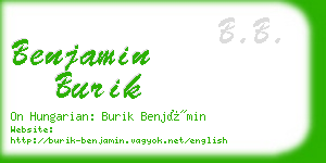 benjamin burik business card